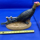 Vintage Large Cast Iron Doorstop - Pheasant  Gorgeous Hand Painted 