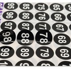 20sheets Round Number Stickers Set  Consecutive Number Labels 1  Each 