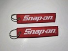 2pack Snap On Tools Promo Keychain Tag Lanyard Jet Red 5  X 1  W keyring New    