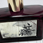 Vintage Purple Glass Empty Perfume Bottle Atomizer Made In Austria Mirror Front