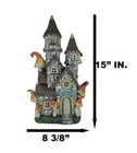 Fairy Garden Led Light Up Castle Stone House With Tall Tower Roofs Figurine