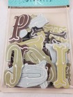 Marcella Chipboard Alphabet Letters  well-worn  145801 Scrapbooking Cardmaking