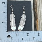 Sterling Silver Handmade Stamped Feather Earrings Sterling Silver Joe Mace 637