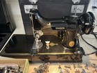 Vtg 1950 Singer Featherweight Sewing Machine  Acessories Case Works