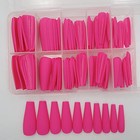  100pc Coffin Press On Nails Long Fake Nails Matte Full Cover False Nails 