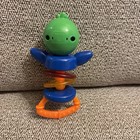 Vintage Baby Einstein Kids Ii Duck Rattle Teether Activity Toy Green Blue Y2k