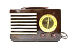 Vintage 1940s Working Restored Emerson Catalin Marbled Bakelite Antique Radio