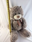 Large Brown Teddy Bear Plush Stuffed Animal 22    Soft Fuzzy Cuddly Bear With Bow