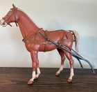 Vintage Marx Johnny West Wheeled Sorrel Draft Horse   Harness From Covered Wagon