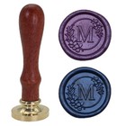 Initial Alphabet Wax Seal Stamp Set  Retro Letter M Sealing With Clear 