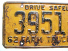 1962 North Carolina Nc License Plate  farm Truck    Original  Vintage  Rare