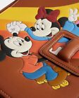  550 Disney X Coach Courier Leather Bag With Mickey Mouse And Minnie Mouse Cq801