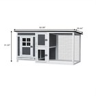Wooden Rabbit Hutch Chicken Coop Bunny Cage Small Animal Pet House W run Outdoor