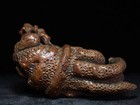 Chinese Natural Old Bamboo Hand-carved Exquisite Buddha Hand Statue 13582