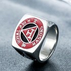 Vintage Royal Arch Masonic Rings Men s Stainless Steel Biker Ring Size 7-13