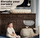 Nurtify Scalloped Handwoven Wicker Moses Basket With Star Mobile  Beige natural