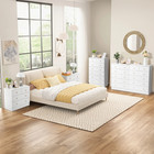 4 Drawer Wood Dressers 3 Tier Chest Of Drawers Bed End Tables Bedroom Furniture