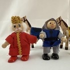 Melissa And Doug Wood Castle Figures People Horses Toys Wooden Dolls Horses Vtg