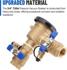 3 4  720a Pressure Vacuum Breaker Assembly Brass Backflow Preventer Valve 400psi