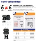 6 Inch Spacer For Air Bag Suspension Kits