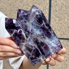 Purple Amethyst Three Terminus Natural Quartz Healing Power Rock  892 G