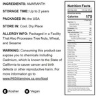 Amaranth Flakes - Kosher  Raw  Vegan - By Food To Live