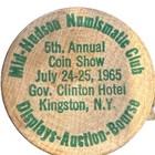 Vintage Wooden Nickel - 1965 Mid Hudson Nomismatic Club 5th Annual Coin Show Ny