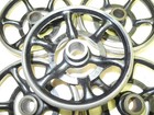 Vintage Singer Sewing Machine Lot 5 Hand Wheels  Nickel Edge 6 Spoke  Nice Shape