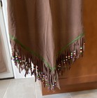 Vtg Handmade Native American Beaded Costume Dress Wig Headpiece Halloween S m
