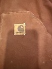 Carhartt Vintage  Brown Men s Zip Workwear Vest Lined Mid-length With Pockets