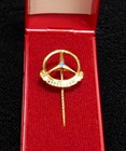 Mercedes-benz 1 000 000 Km 333 Gold   Sapphire Stick Pin W  Box  Very Rare  Nos