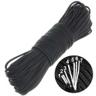 Black 550 Paracord Mil Spec Type Iii 7 Strand Parachute Cord 10 25 50 100 Ft