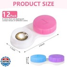 Kiseer 12 Pack Colorful Cute Contact Lens Case Bulk Box Holder Container Soak