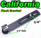 Camera Flash Bracket Hot Cold Shoe Flashgun 1 4  Screw Hole Dc Arms Mount Tripod