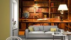 Bookcase Library Book Shelve Wallpaper Mural Photo Home Poster Diy Decoration E