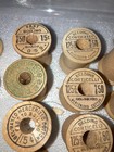 Thread Spools Lot Of 63 Antique   Vintage Empty Wooden Sewing Wood Coats   Clark