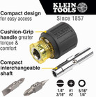 32561 Multi-bit Screwdriver nut Driver  6-in-1 Stubby Screwdriver With 2 Phillip