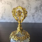Lot Of Vintage Perfume Bottles   Vanity Canisters     Ornate Gilt Metal   Glass