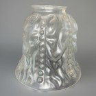 3 Matching Antique Satin Glass Drapery Lampshades Sconces Pendants No Chip crack