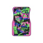 90 s Neon Abstract Collage Car Floor Mats   Retro Arcade Style Pattern
