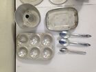Vtg Large Lot Child s Toy Aluminum And Tin Kitchen Play Cookware