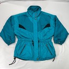 Vtg Cornice Womens Medium Ski Suit 2-piece Snowsuit Snow Blue Green Jacket Pants