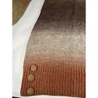 Cache Knit Sweater Dress Women   s Large Wool Blend Brown Ombre Cowl Neck