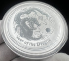 2012 Proof 2 Oz Silver Lunar Year Of The Dragon W  Capsule