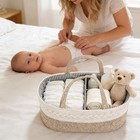 Diaper Caddy Organizer  Cotton Rope Baby Basket For Nursery And Changing Table  