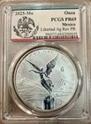 2025 Mexican Libertad 1 Onza Silver Bullion Pcgs Pr69 Reverse Proof  White Eagle