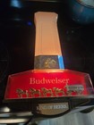 Vintage 1983 Anheuser Busch Budweiser Beer Clydesdale Horses Hanging Light Sign