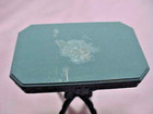 Vintage Miniature Dollhouse Blue Accent Table