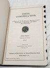 Vintage Aisc  Steel Construction Manual 5th Edition 22nd Printing 1957 Hb Book