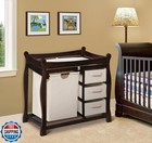 Badger Basket Sleigh-style Baby Changing Table - Diaper Changing Station With